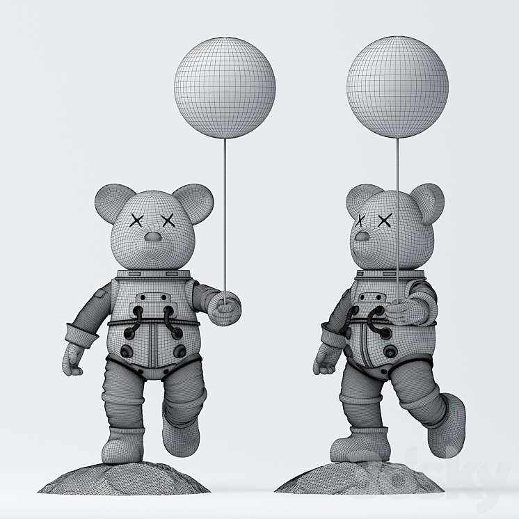 astronaut bear 3DS Max Model - thumbnail 2