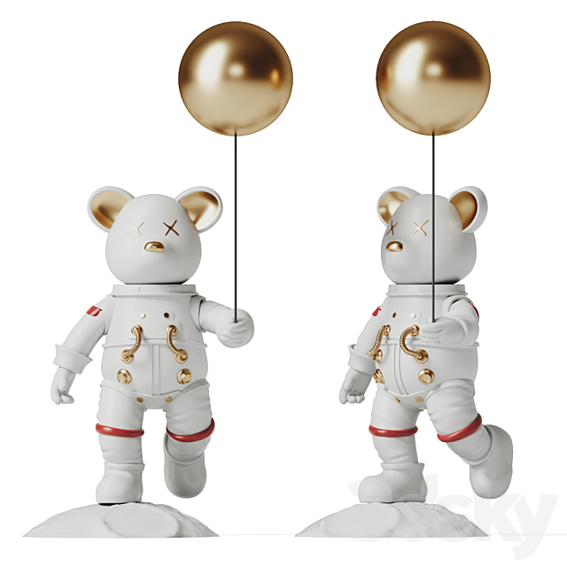 astronaut bear 3DSMax File - thumbnail 1