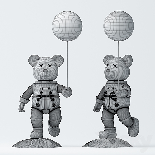 astronaut bear 3DSMax File - thumbnail 2