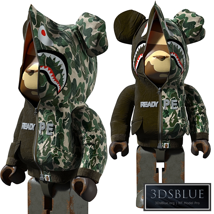 Bape Bearbrick 1000% 3DS Max - thumbnail 3