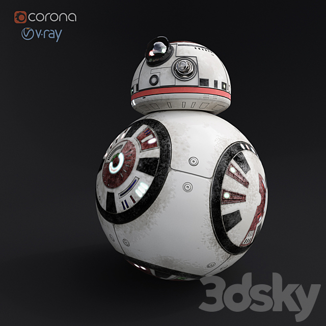 BB8 (BB9) _LowPoly_GameReady 3DS Max Model - thumbnail 1