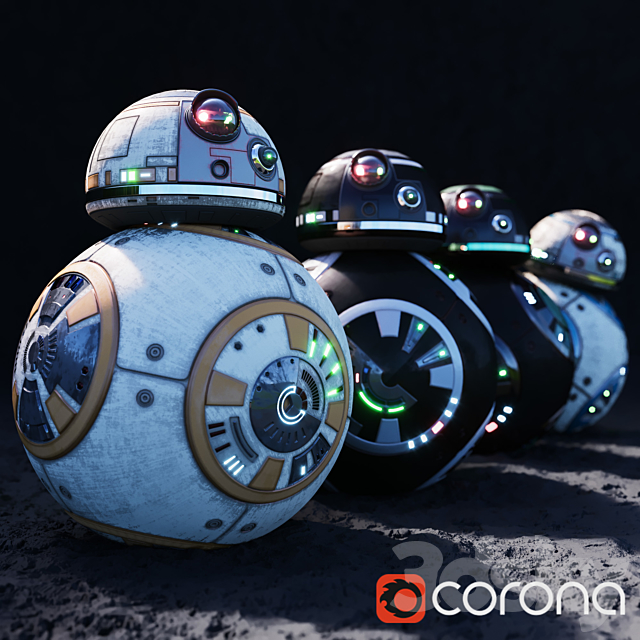 BB8_HighPoly (HD) _StarWarsDroid 3DS Max Model - thumbnail 2