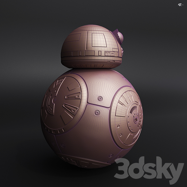 BB8_HighPoly (HD) _StarWarsDroid 3DS Max Model - thumbnail 3