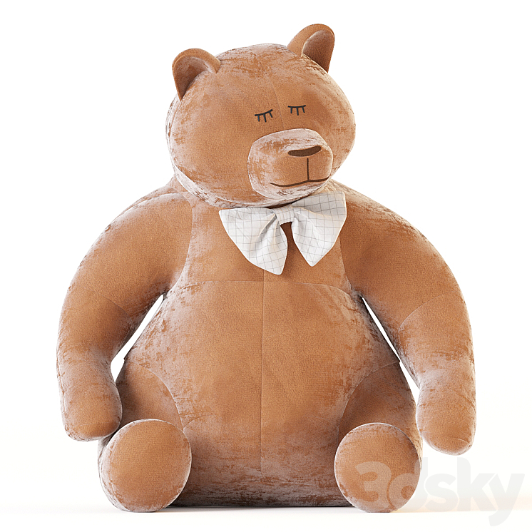 Bear soft toy 3DS Max Model - thumbnail 1