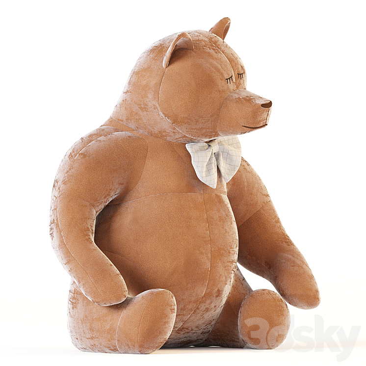 Bear soft toy 3DS Max Model - thumbnail 2