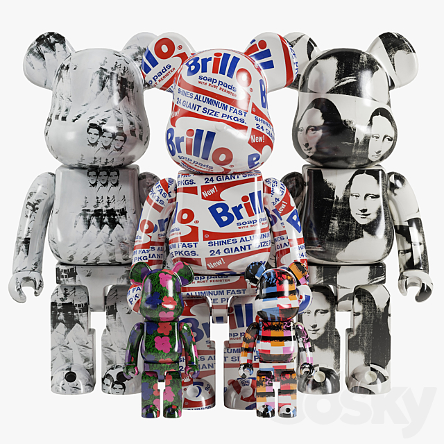 Bearbrick _ Andy Warhol 3DSMax File - thumbnail 1