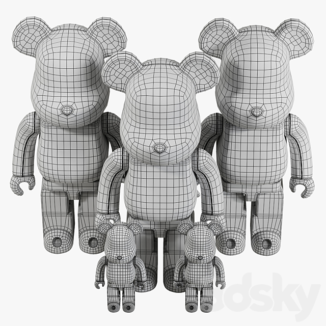 Bearbrick _ Andy Warhol 3DSMax File - thumbnail 7