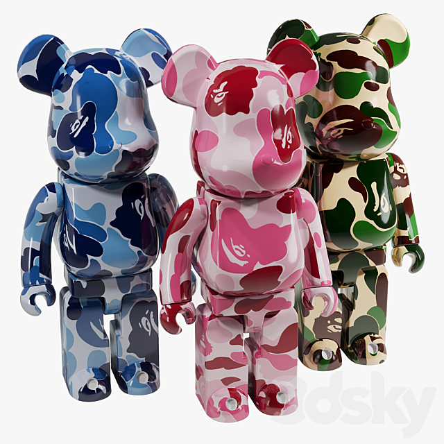 Bearbrick _ Bape ABC Camo 3DSMax File - thumbnail 2