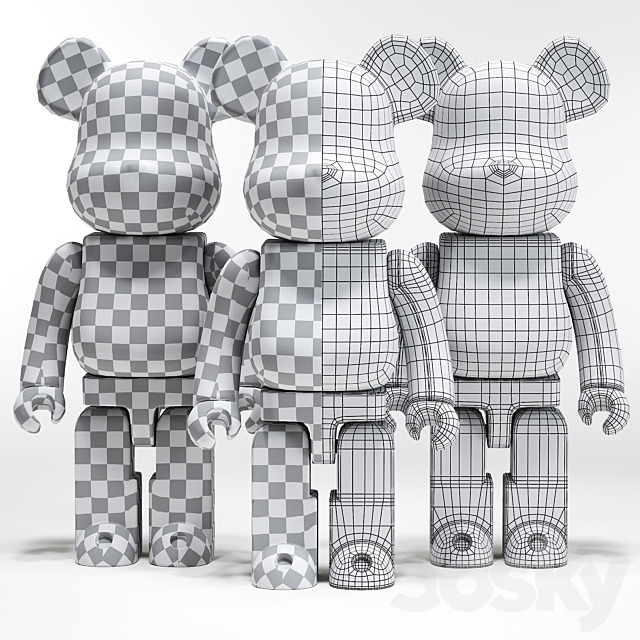 Bearbrick _ Bape ABC Camo _ Mickey Mouse 3DSMax File - thumbnail 6