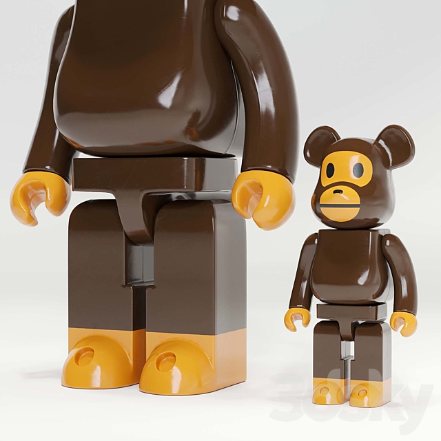 Bearbrick _ Bape Milo 3DSMax File - thumbnail 3