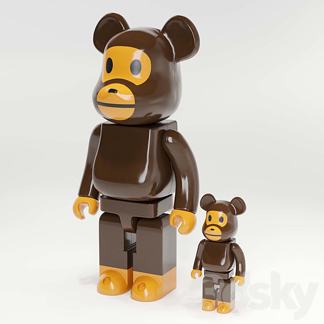 Bearbrick _ Bape Milo 3DSMax File - thumbnail 4