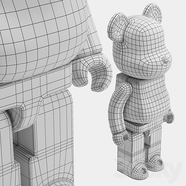 Bearbrick _ Bape Milo 3DSMax File - thumbnail 6