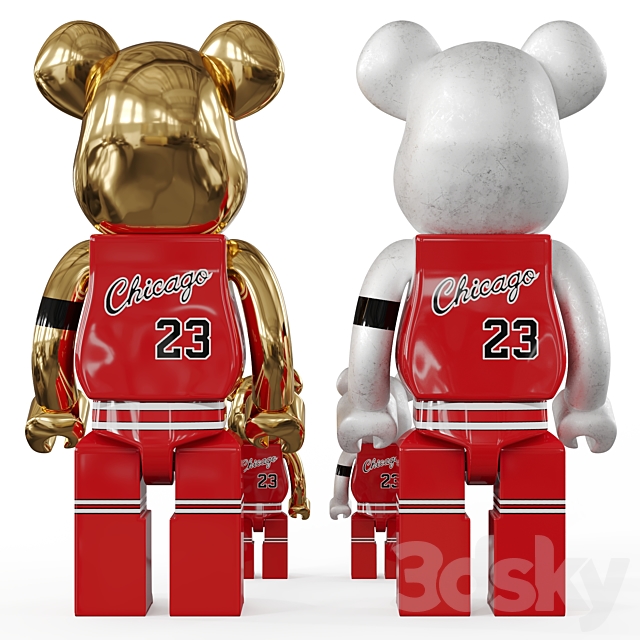 Bearbrick _ basketball 23 Chicago Bulls 3DSMax File - thumbnail 5