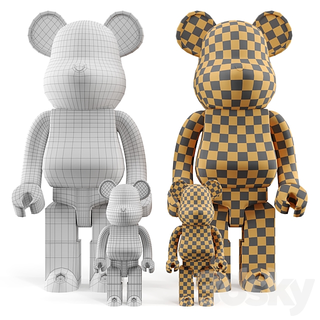 Bearbrick _ basketball 23 Chicago Bulls 3DSMax File - thumbnail 6