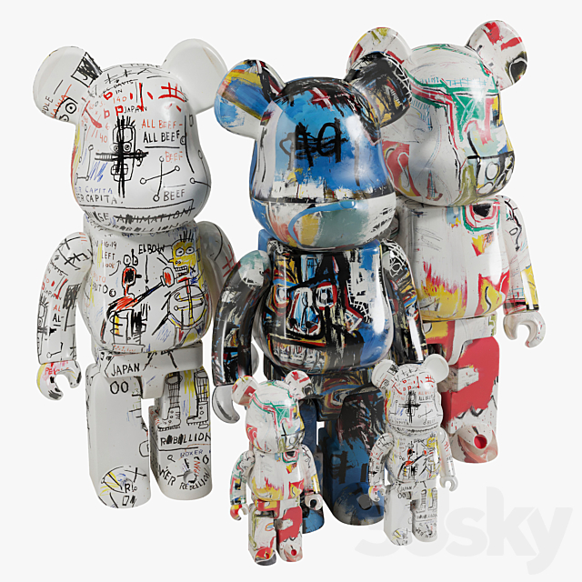 Bearbrick _ Basquiat ART 3DSMax File - thumbnail 2