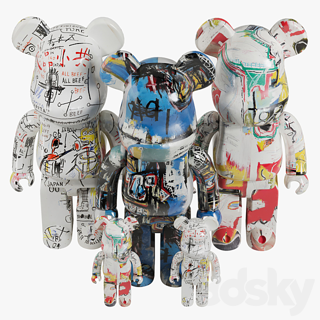 Bearbrick _ Basquiat ART 3DSMax File - thumbnail 3