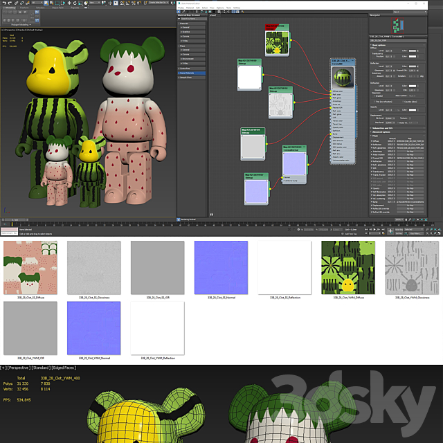 Bearbrick _ Clot 3DSMax File - thumbnail 7