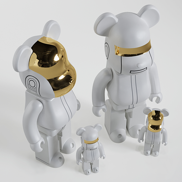 Bearbrick _ Daft Punk White Suit 3DSMax File - thumbnail 4