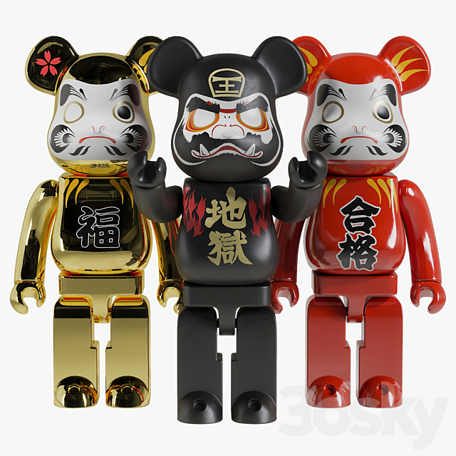 Bearbrick _ Daruma 3DSMax File - thumbnail 1