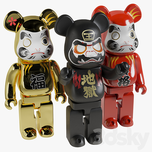 Bearbrick _ Daruma 3DSMax File - thumbnail 2