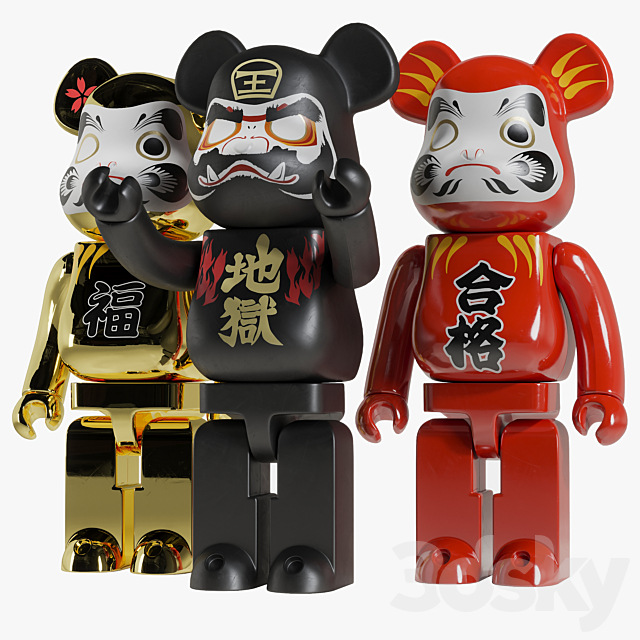 Bearbrick _ Daruma 3DSMax File - thumbnail 3