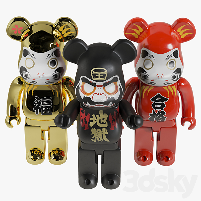 Bearbrick _ Daruma 3DSMax File - thumbnail 4