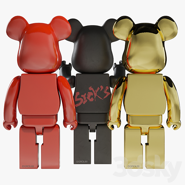 Bearbrick _ Daruma 3DSMax File - thumbnail 5