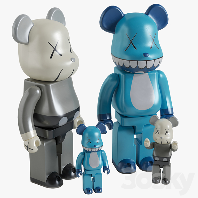 Bearbrick _ KAWS 3DSMax File - thumbnail 2