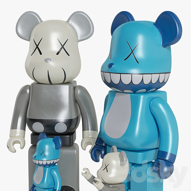 Bearbrick _ KAWS 3DSMax File - thumbnail 3