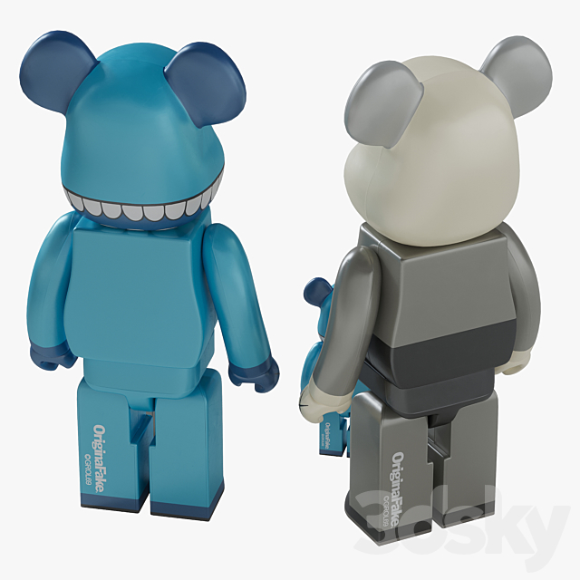 Bearbrick _ KAWS 3DSMax File - thumbnail 5