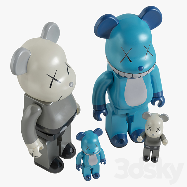 Bearbrick _ KAWS 3DSMax File - thumbnail 6