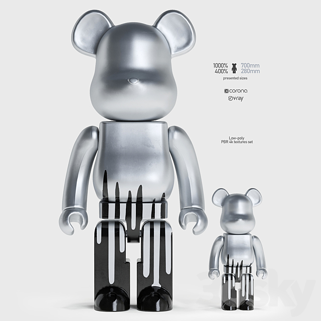 Bearbrick _ KRINK 3DSMax File - thumbnail 1