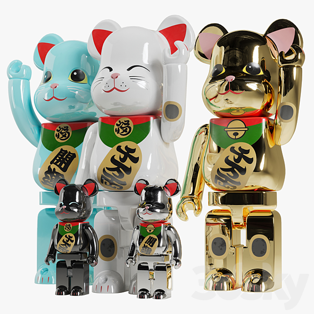 Bearbrick _ Maneki neko 3DSMax File - thumbnail 3