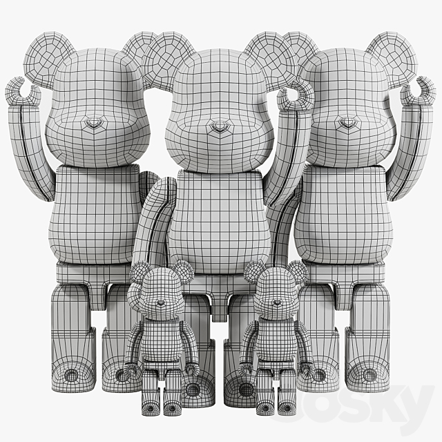 Bearbrick _ Maneki neko 3DSMax File - thumbnail 7