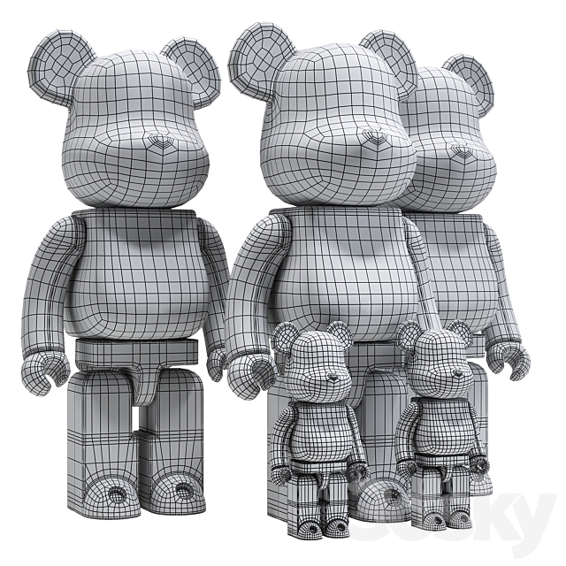 Bearbrick _ Murakami 2 3DSMax File - thumbnail 6