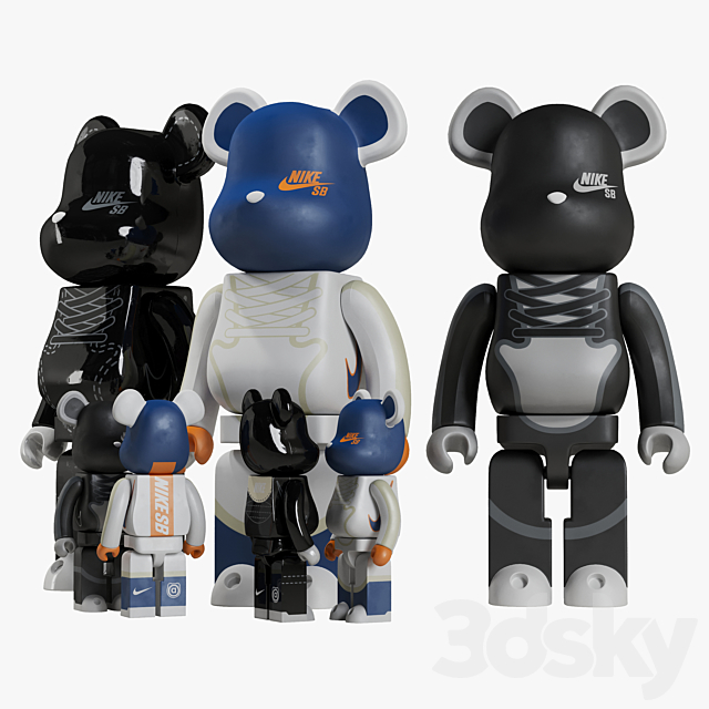 Bearbrick _ NIKE 3DSMax File - thumbnail 2