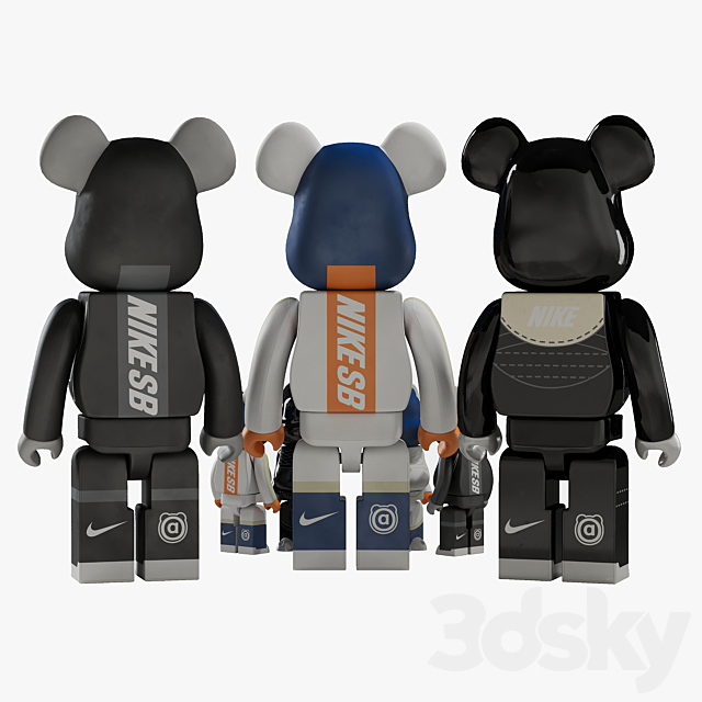 Bearbrick _ NIKE 3DSMax File - thumbnail 5