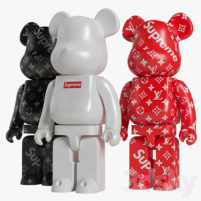 Bearbrick _ Supreme _ Set 3DSMax File - thumbnail 3