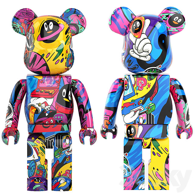 bearbrick collection 3DS Max Model - thumbnail 3