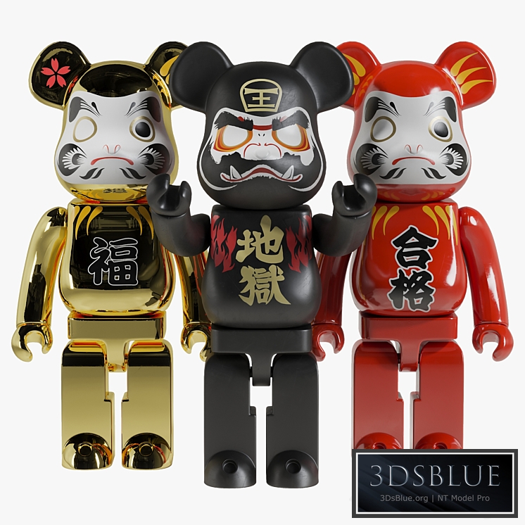 Bearbrick \/ Daruma 3DS Max - thumbnail 3