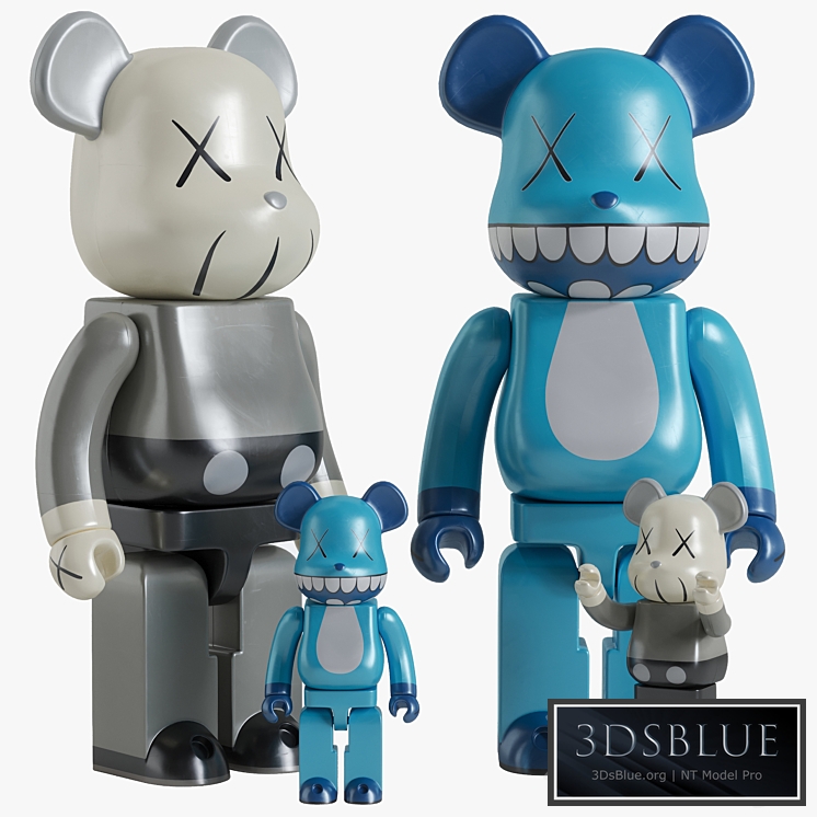 Bearbrick \/ KAWS 3DS Max - thumbnail 3