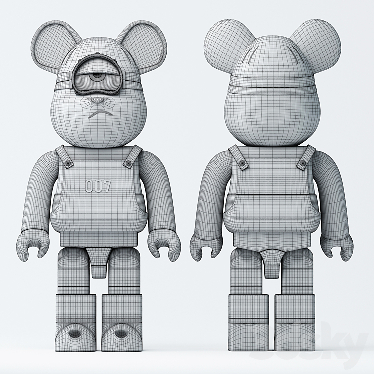 Bearbrick \/ Minions 3DS Max Model - thumbnail 2