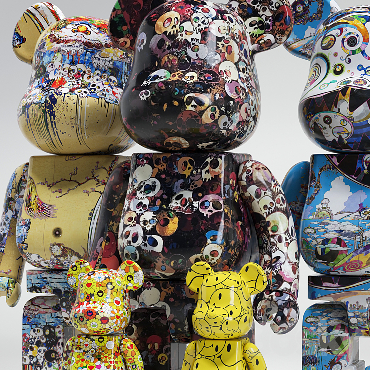 Bearbrick \/ Murakami 2 3DS Max Model - thumbnail 2