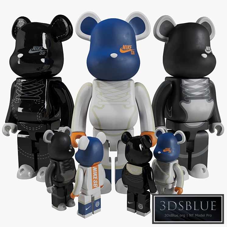 Bearbrick \/ NIKE 3DS Max - thumbnail 3