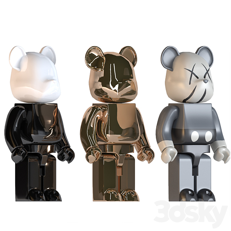 bearbrick size 1000% 3DS Max - thumbnail 2