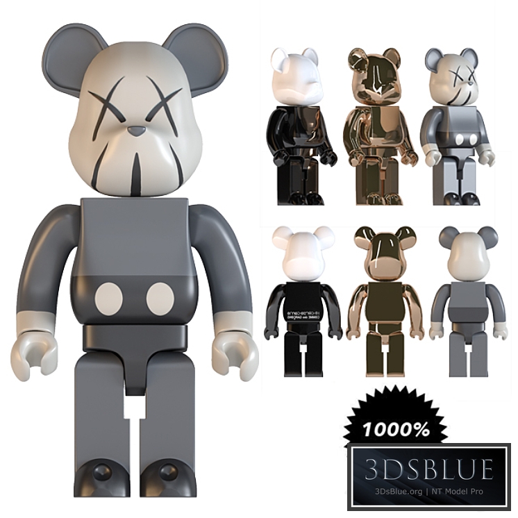 bearbrick size 1000% 3DS Max - thumbnail 3