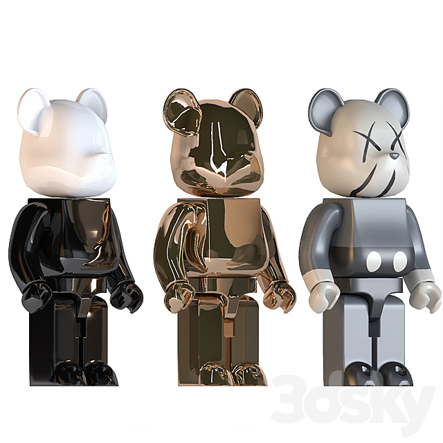 bearbrick size 1000% 3DSMax File - thumbnail 2