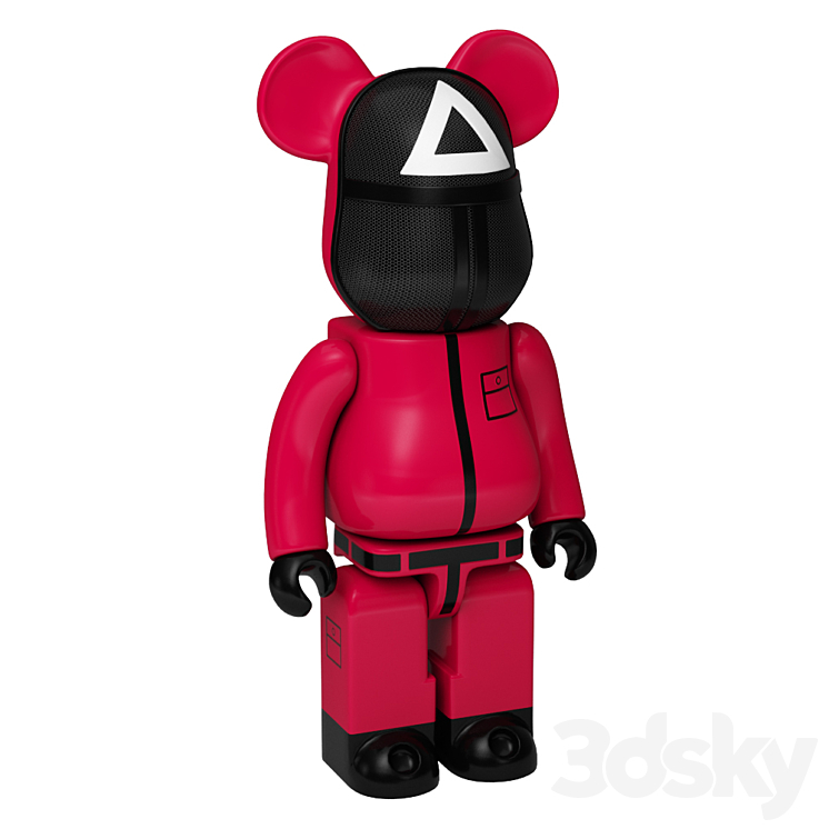 bearbrick squid game pink solider 3DS Max - thumbnail 2