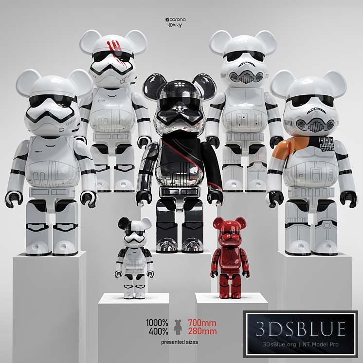 Bearbrick \/ Star Wars 3DS Max - thumbnail 3