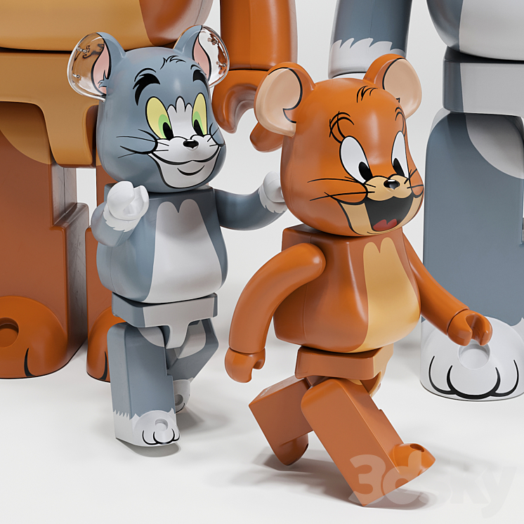 Bearbrick \/ Tom and Jerry 3DS Max Model - thumbnail 2